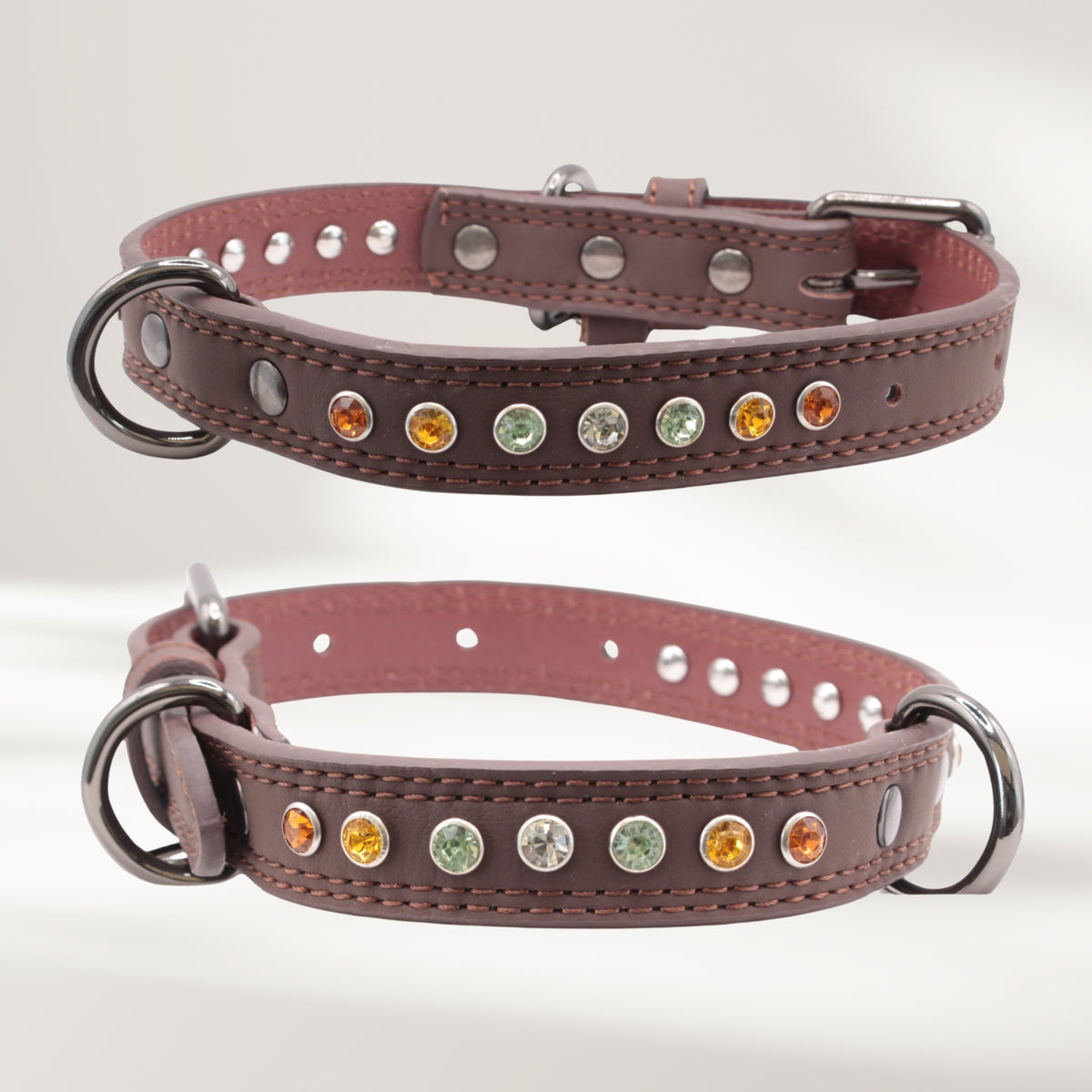 Halsband Leder braun, Grösse M