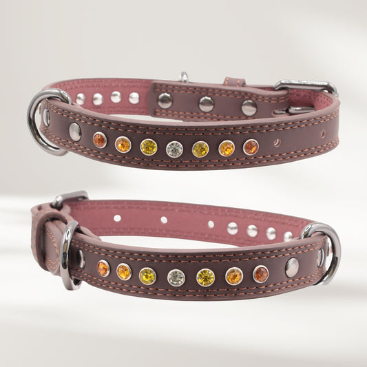 Halsband Leder braun, Grösse M
