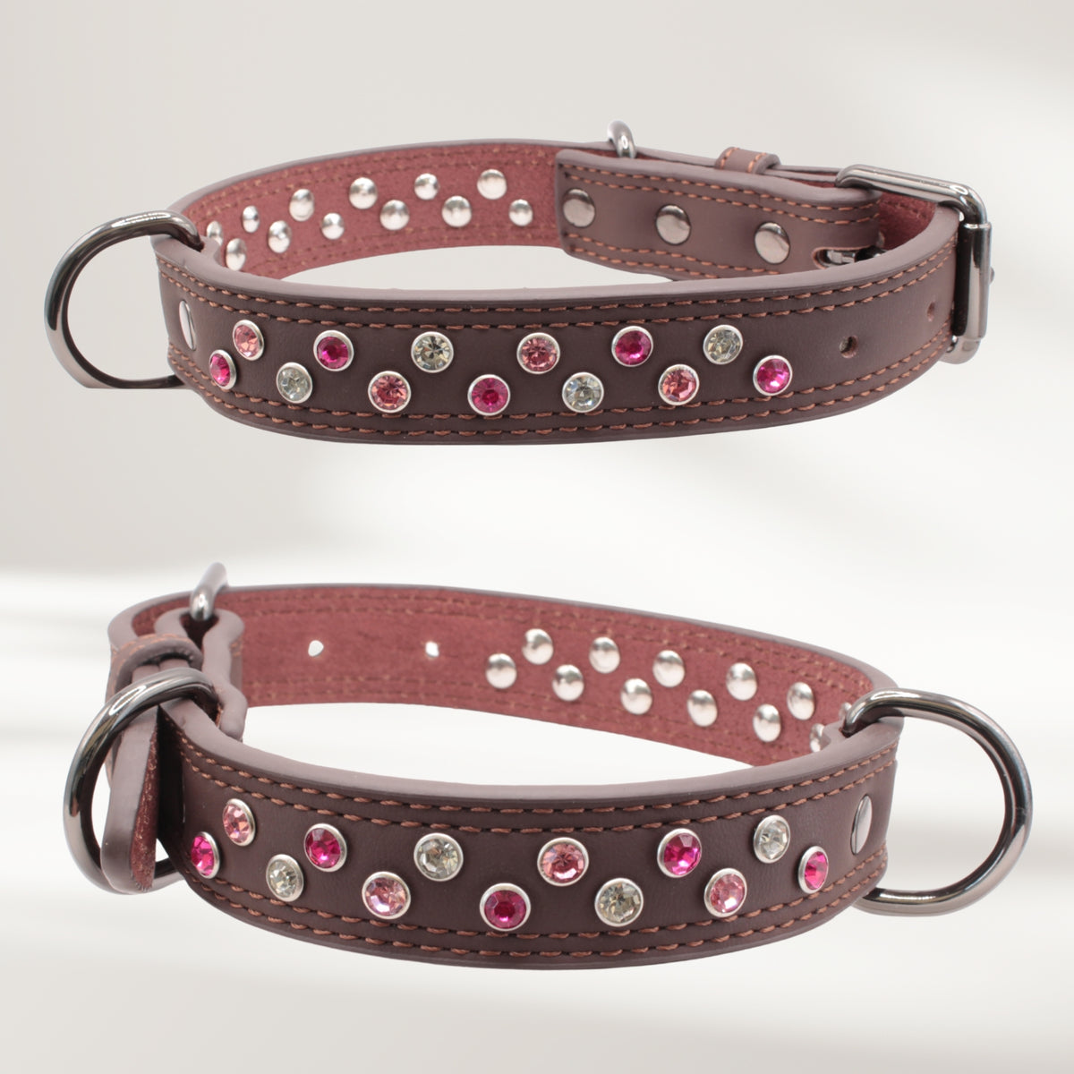 Halsband Leder braun, Grösse L