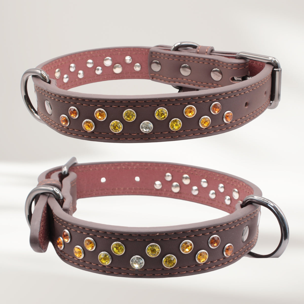 Halsband Leder braun, Grösse L