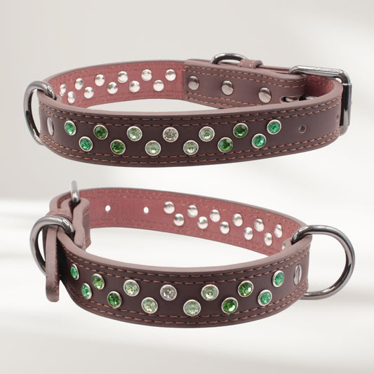 Halsband Leder braun, Grösse L