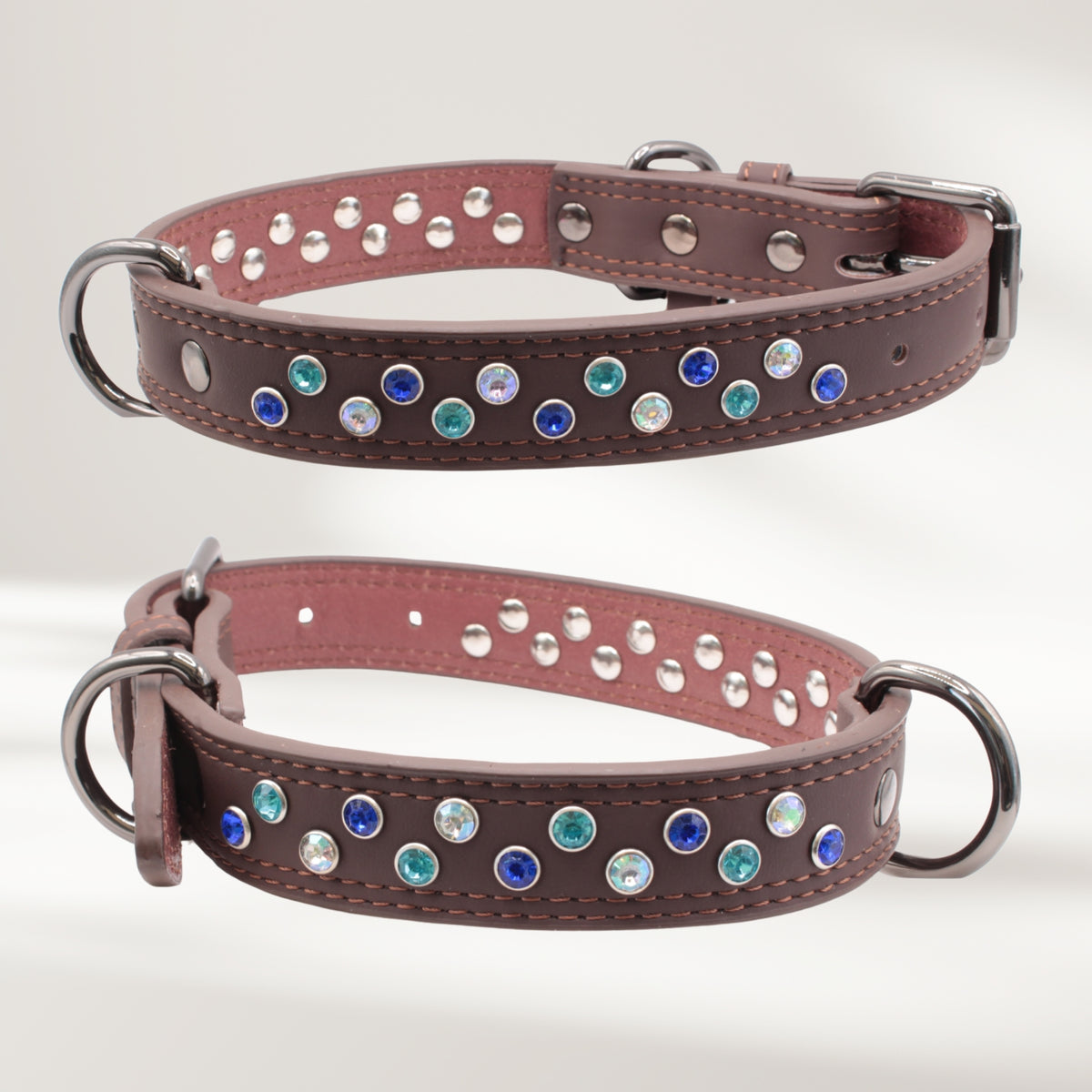 Halsband Leder braun, Grösse L