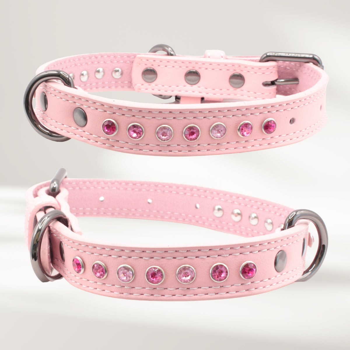 Halsband Leder rosa, Grösse M