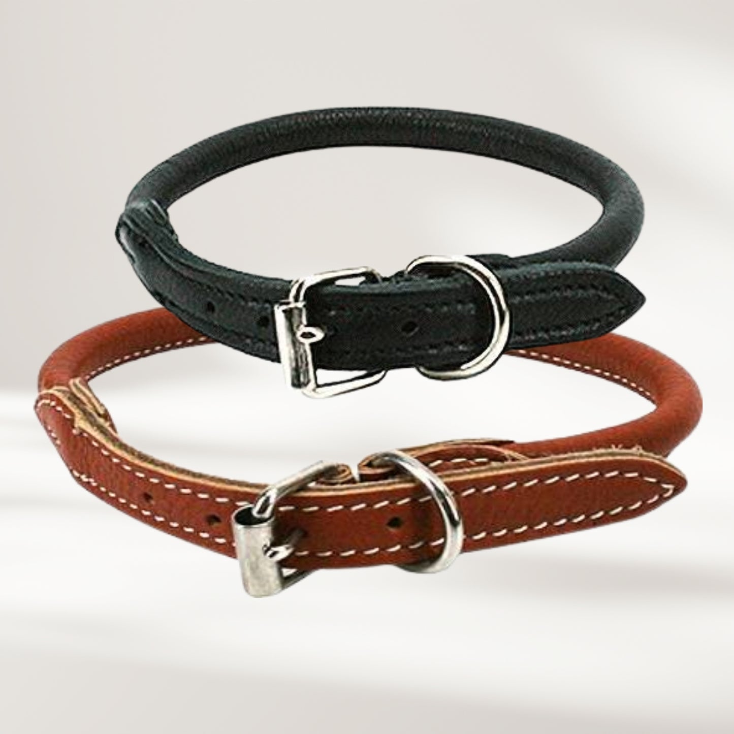 Halsband Leder, rund